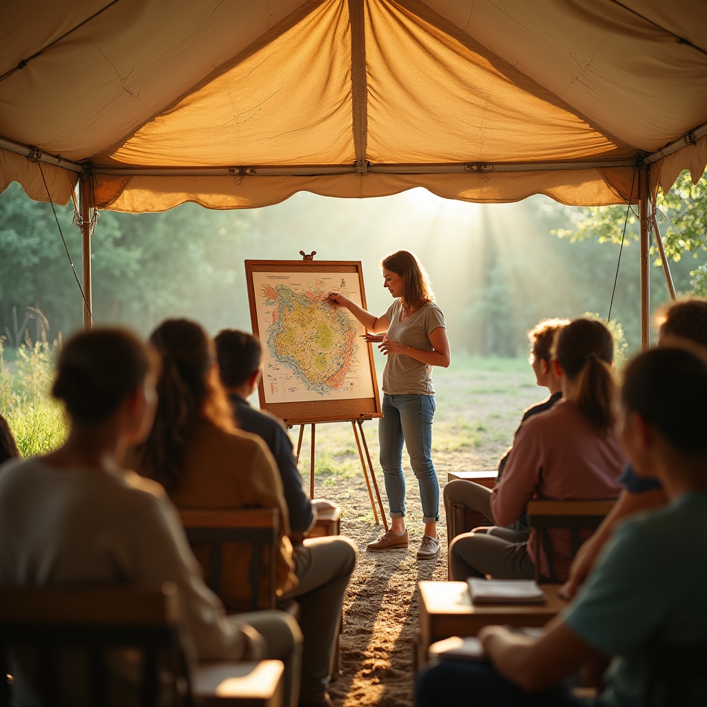 Taller práctico sobre organización del espacio en un huerto comunitario